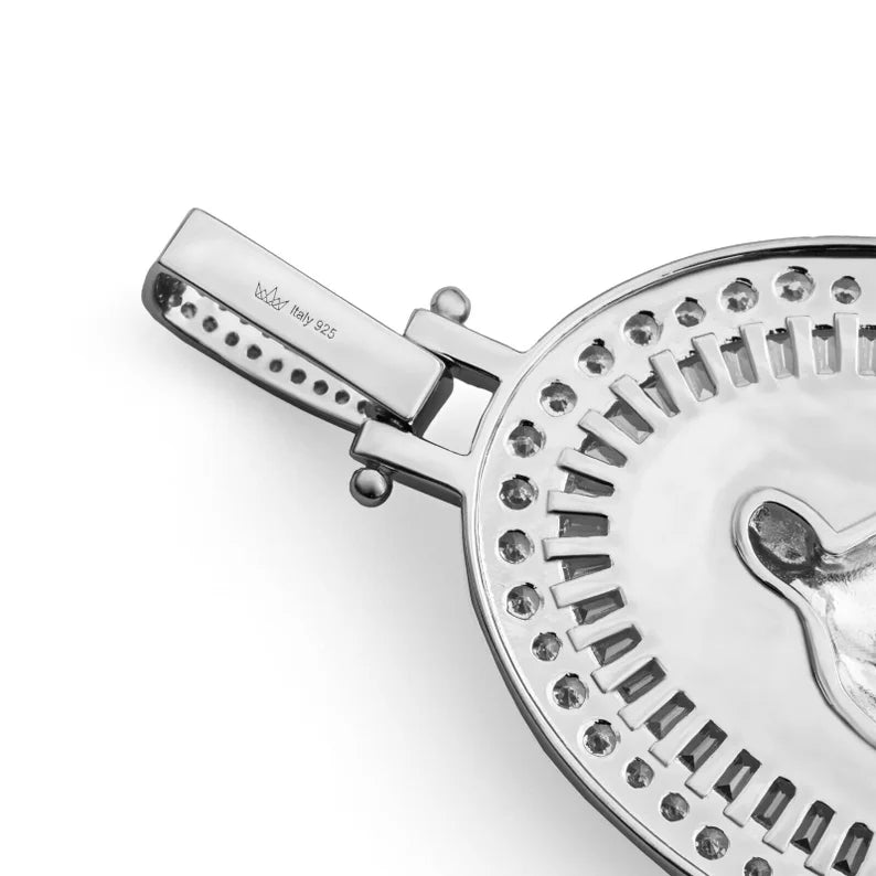 Virgin Mary Pendant Solid Sterling Silver