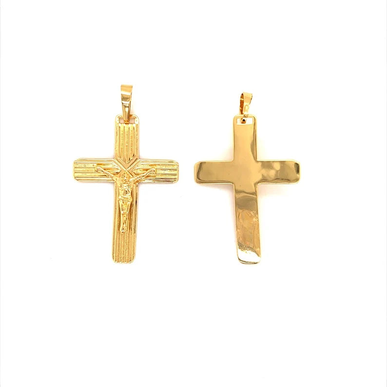 18k Gold Jesus Cross Pendant