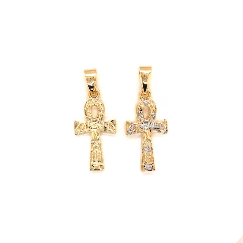 18k Gold Ankh Pendant