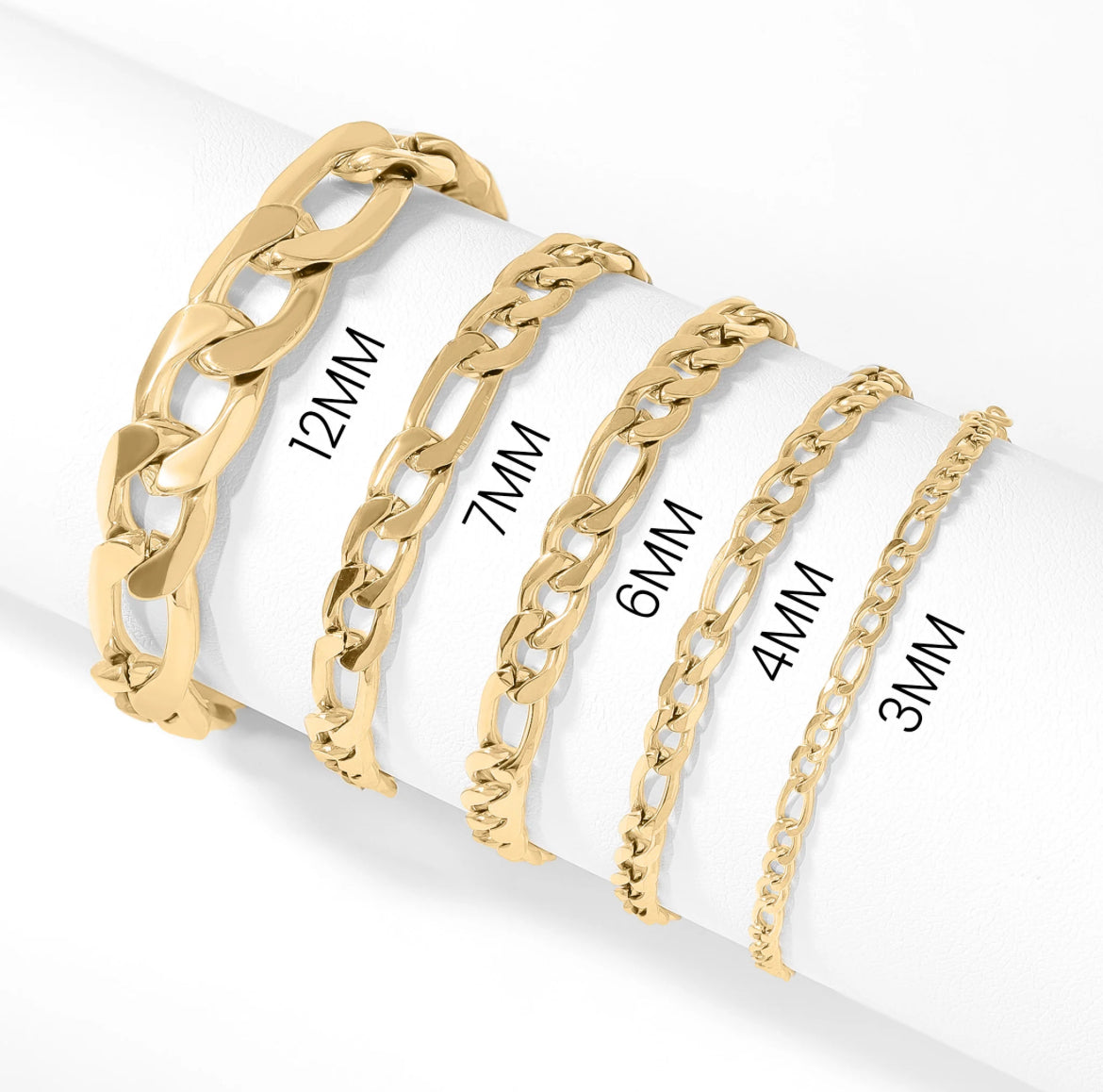 18k Gold Figaro Chain Bracelet