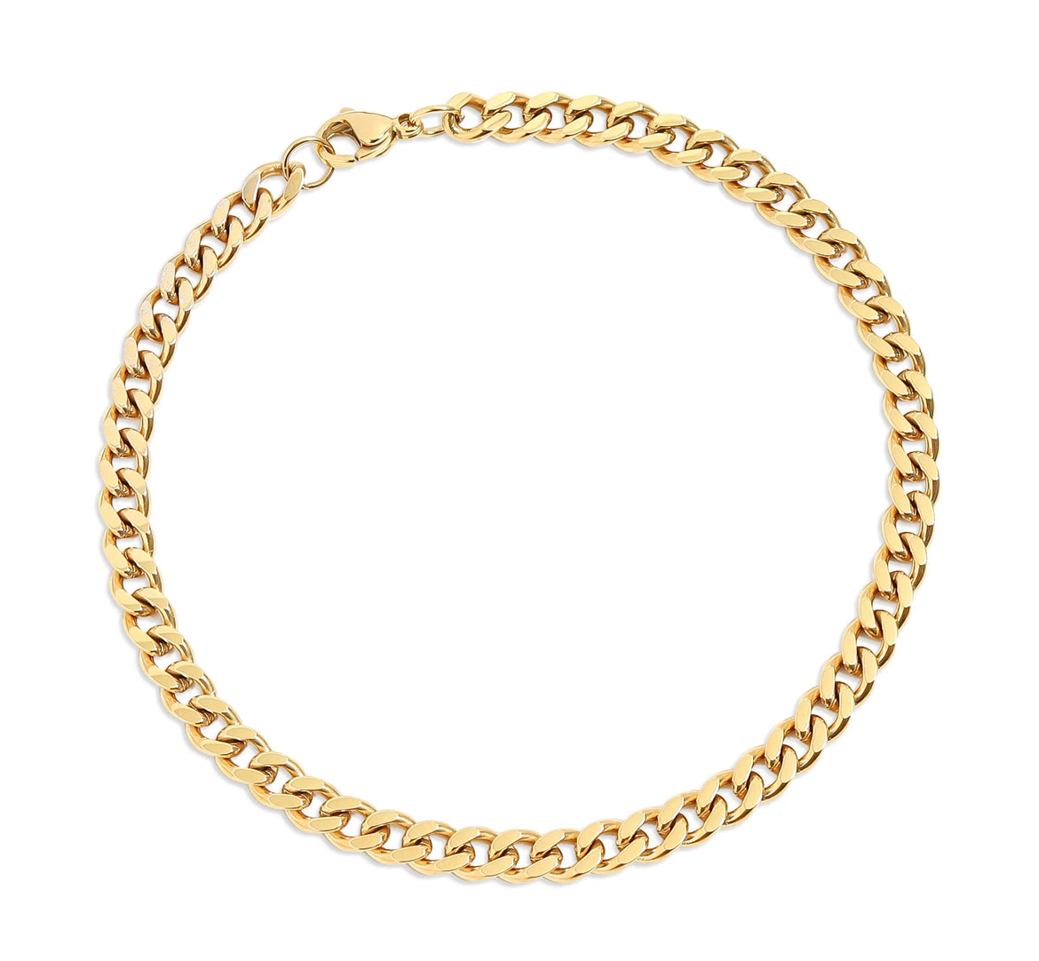 18k Gold Curb Link Bracelet
