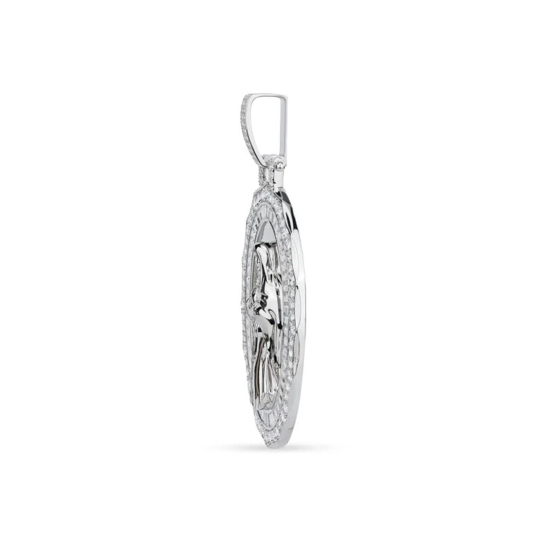Virgin Mary Pendant Solid Sterling Silver