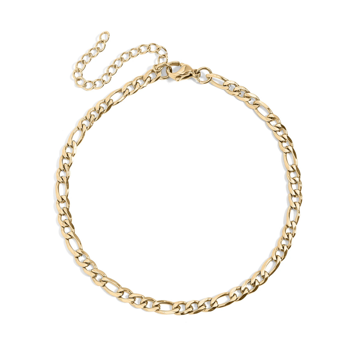 18k Gold Figaro Chain Bracelet