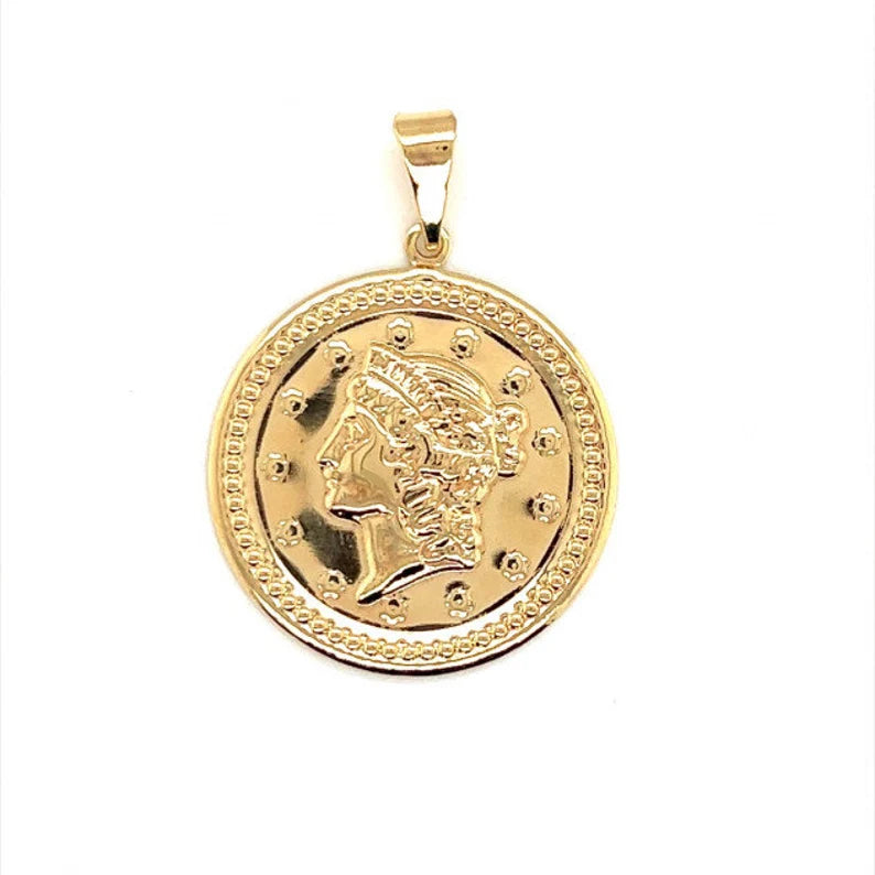 18k Gold Victorian Medallion Pendant